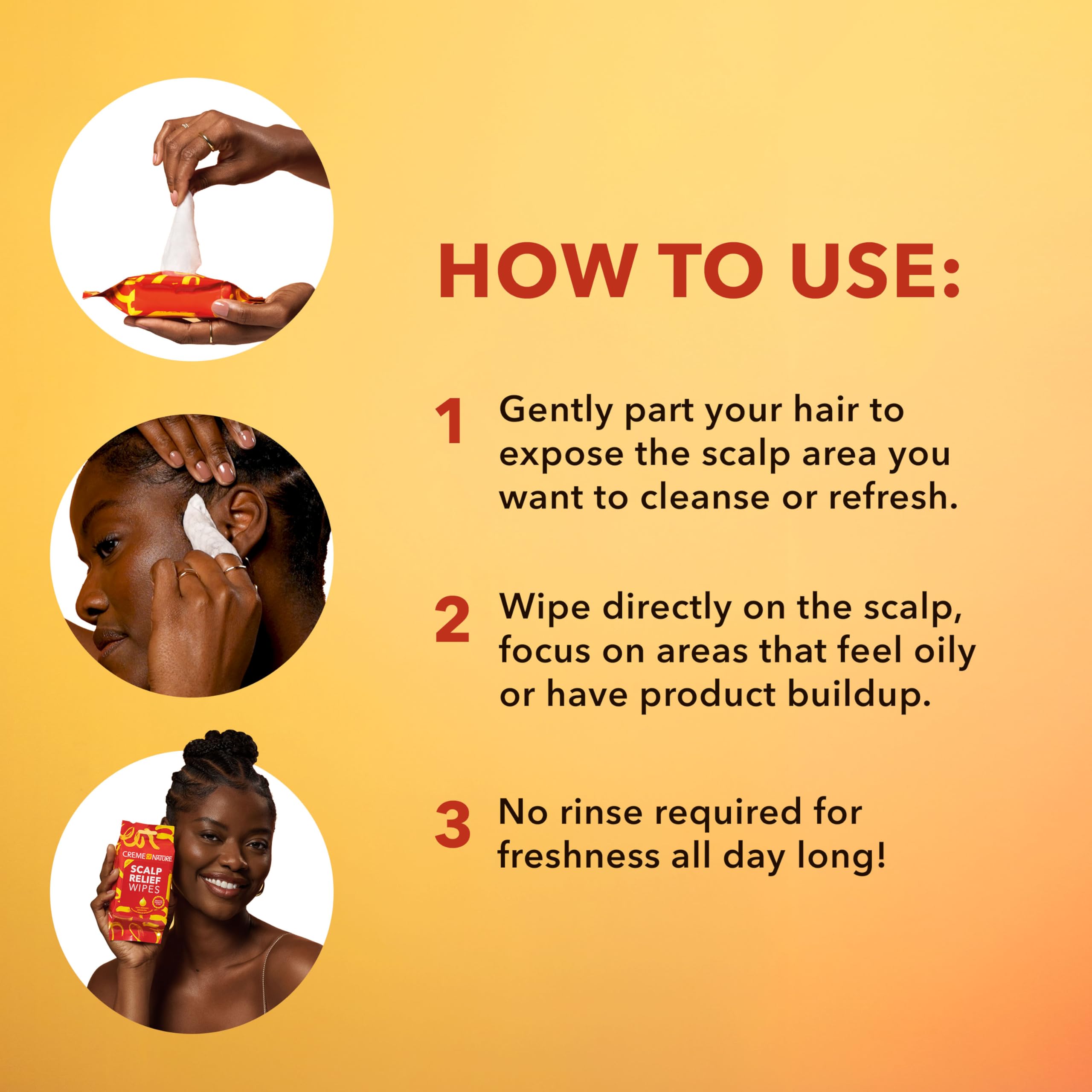 Creme of Nature Argan Oil Scalp Relief Wipes post-workout cooling and moisturizing relief