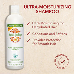 Mango y manteca de karité certificados aportan nutrición y suavidad al cabello.
