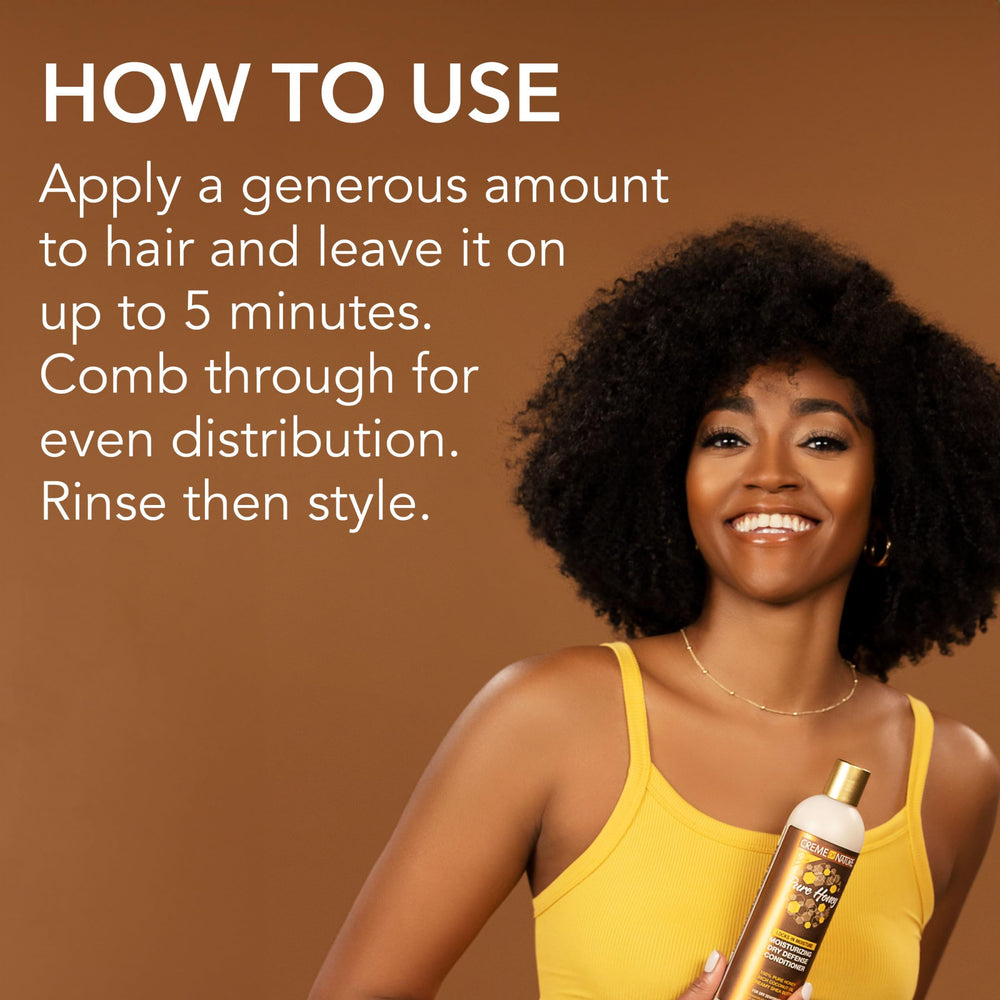 Creme of Nature control-frizz, cabello relajado con menos frizz.