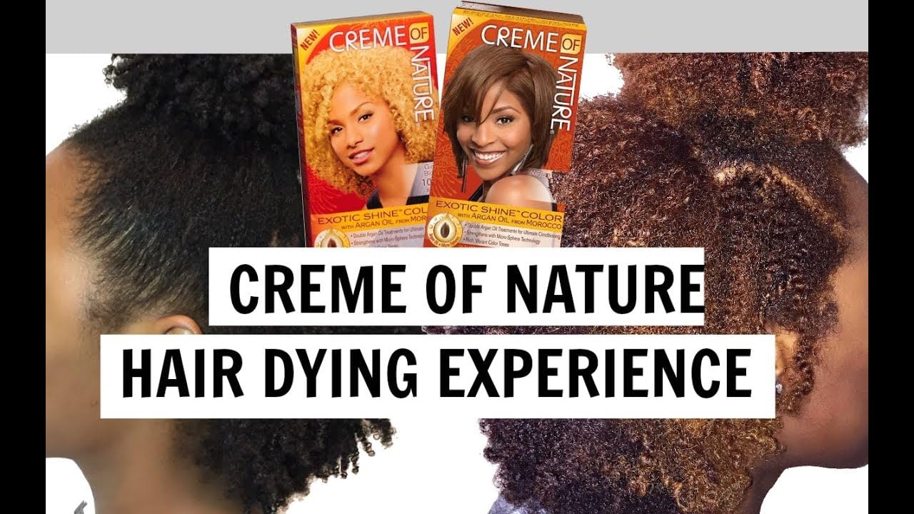 Creme of Nature Exotic Shine swatches showing rich red shade and depth
