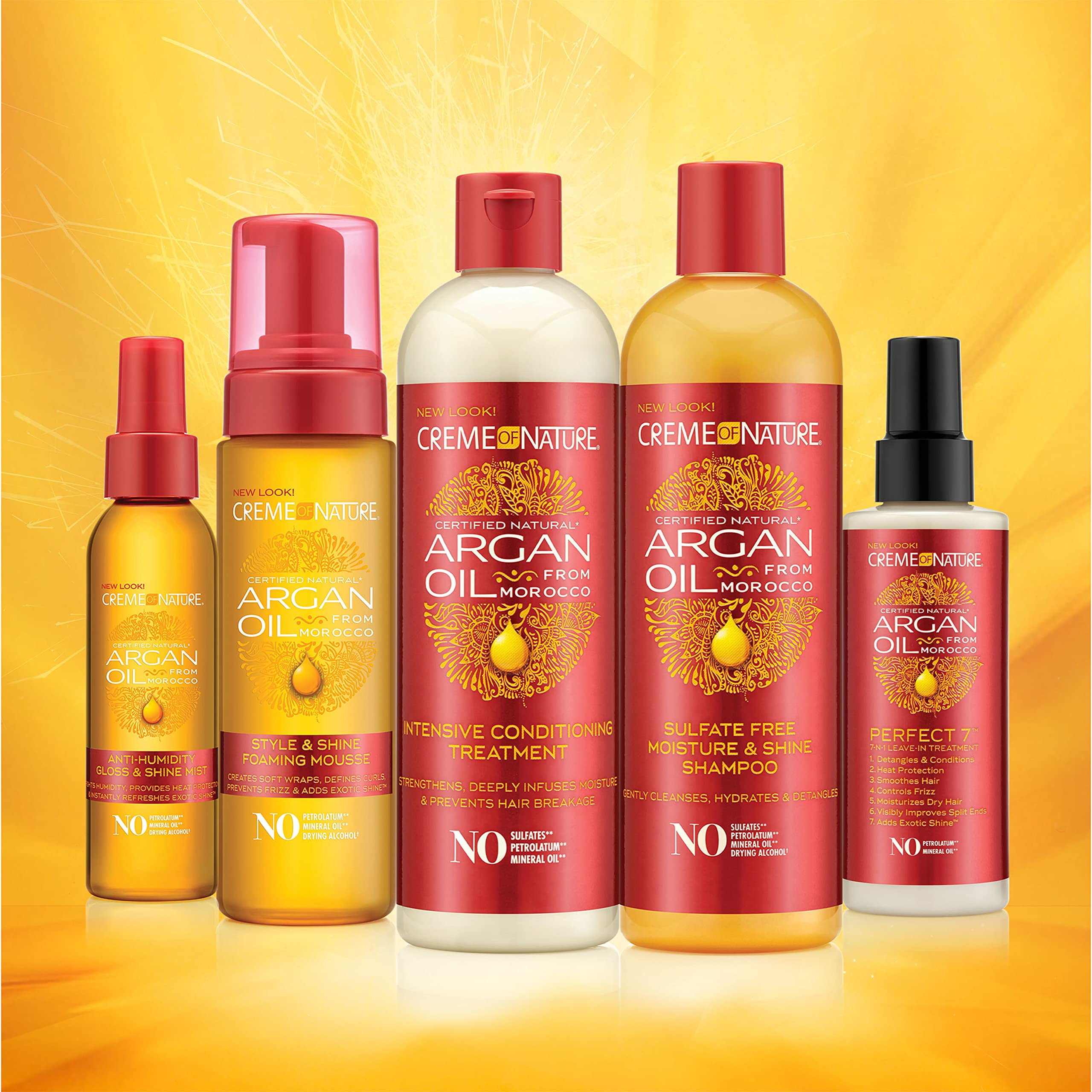 Creme of Nature frizz control serum taming flyaways during styling.