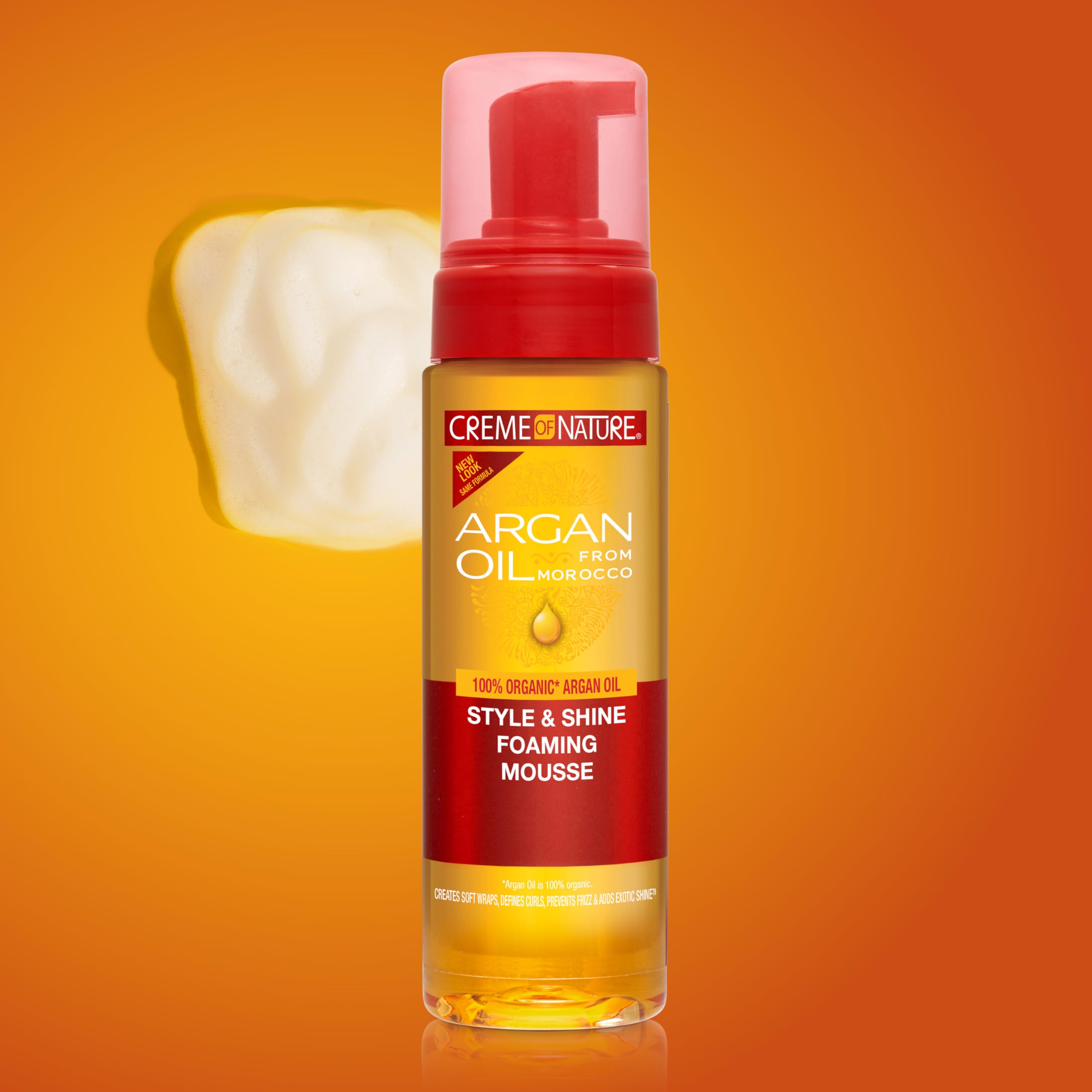 Creme of Nature hair with enhanced shine in close-up