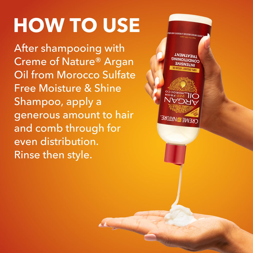 Curly hair softened and more defined after Creme of Nature Intensive Conditioning Treatment