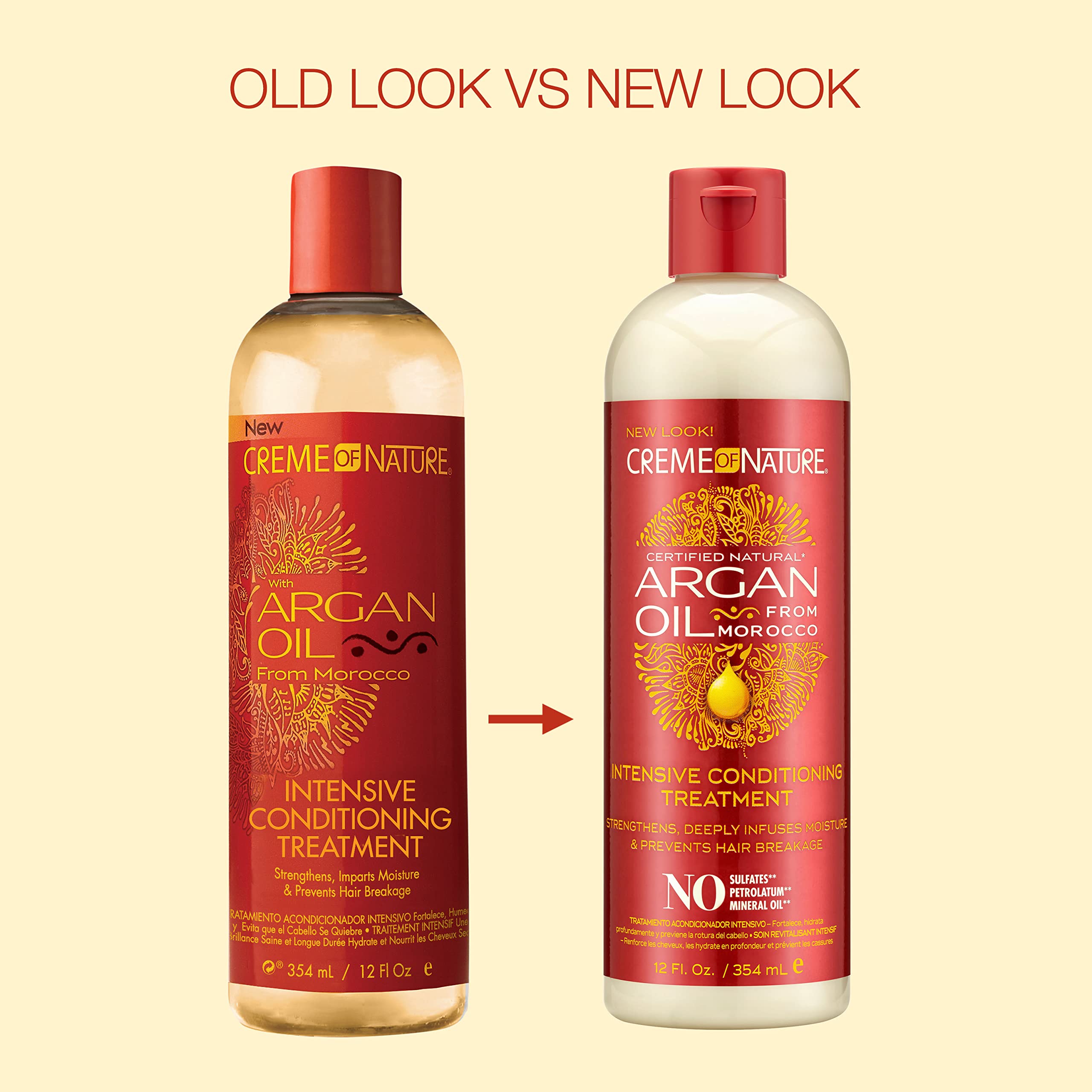 Non-sulfate formula of Creme of Nature Intensive Conditioning Treatment