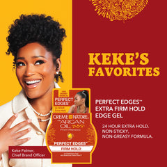 Creme of Nature Perfect Edges with 48-hour hold ensures steady edge control.