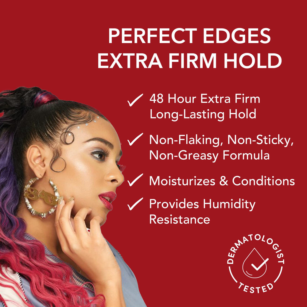 Creme of Nature Perfect Edges humidity resistance helps styles stay polished.