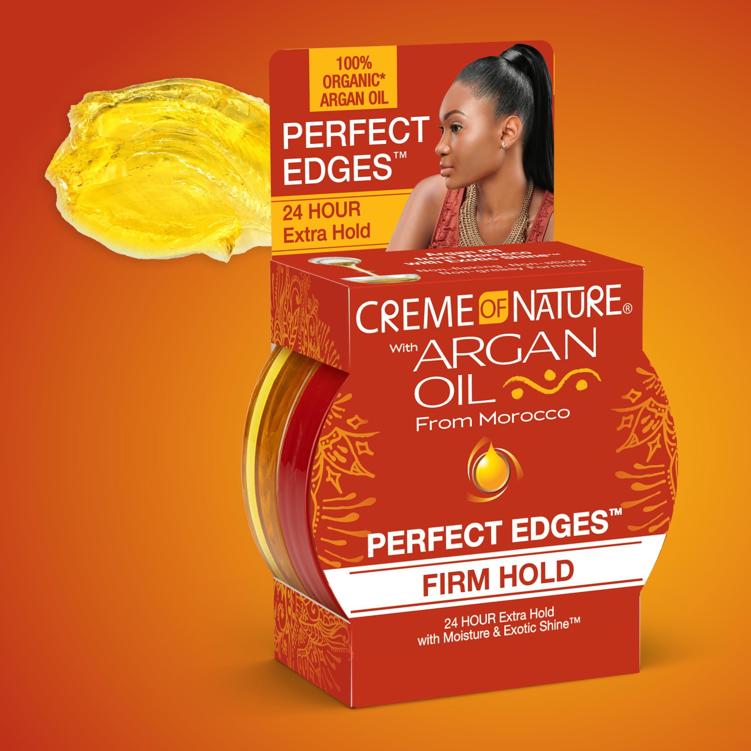Creme of Nature Perfect Edges open tube showing rich gel texture