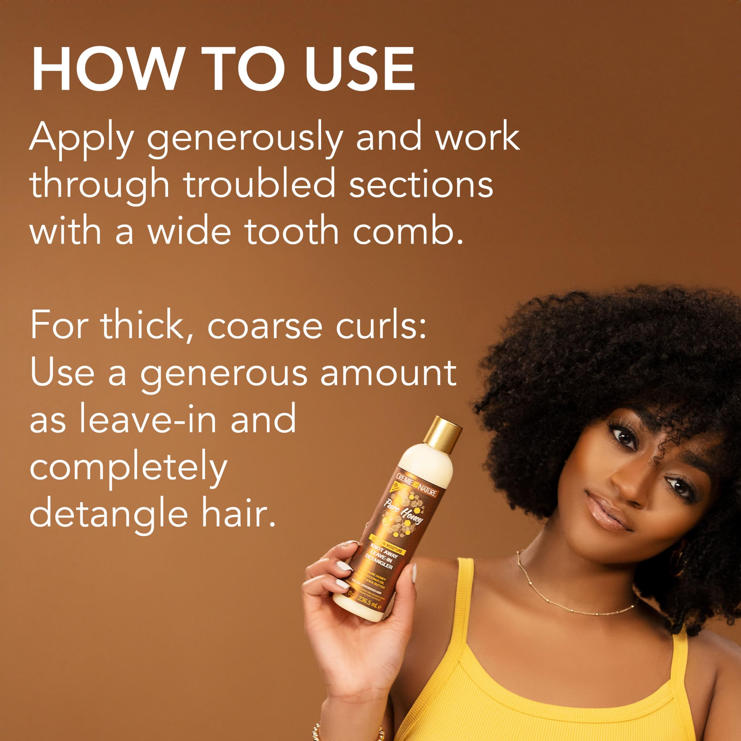 Creme of Nature Knot Away is free from sulfates, silicones, parabens, mineral oil, petrolatum.