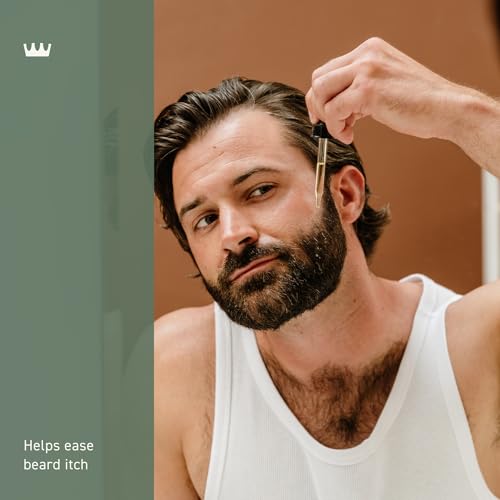 Cremo Beard Oil application on beard smooths hairs and reduces itch