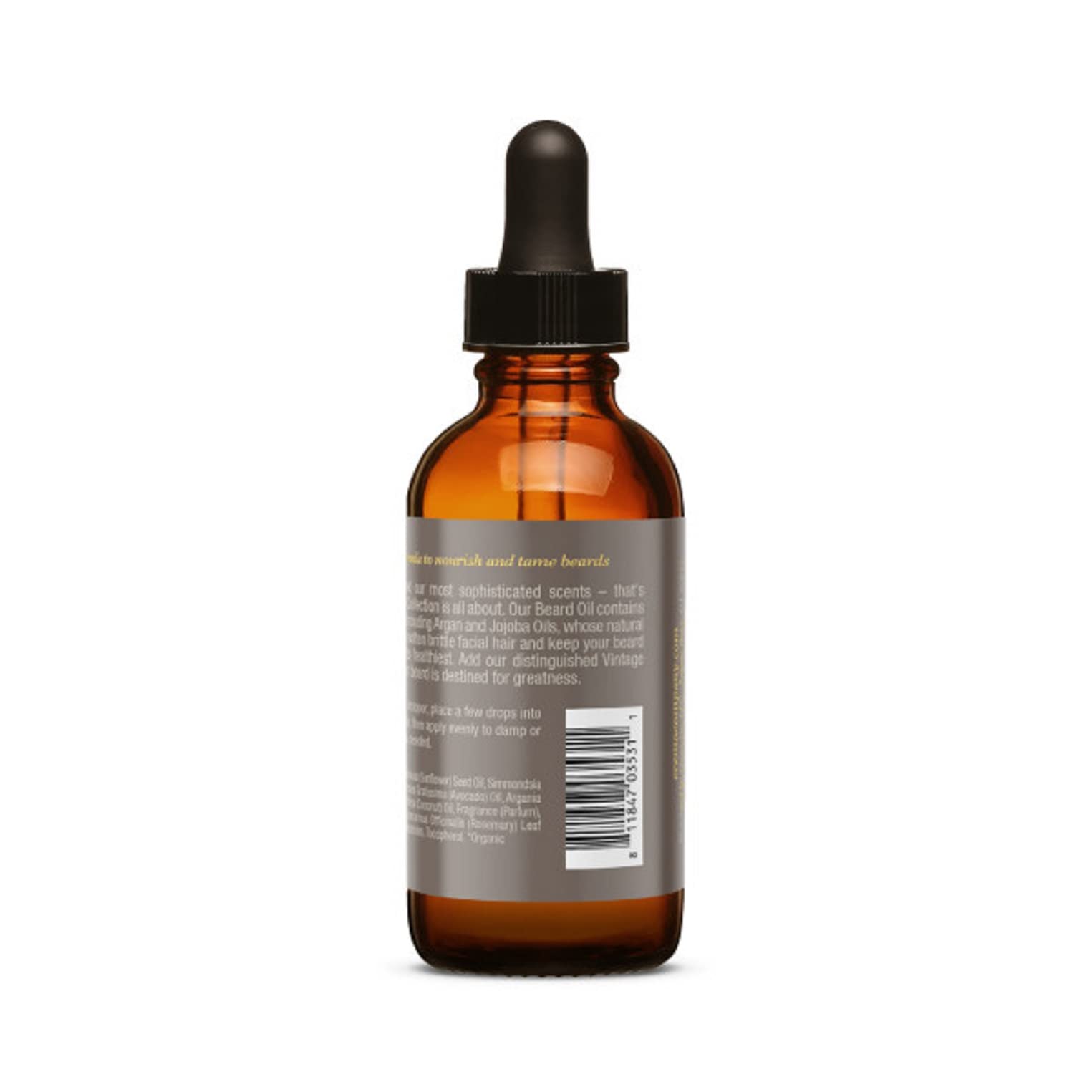 Cremo beard oil dropper applying formula to beard for soothed itch and moisture