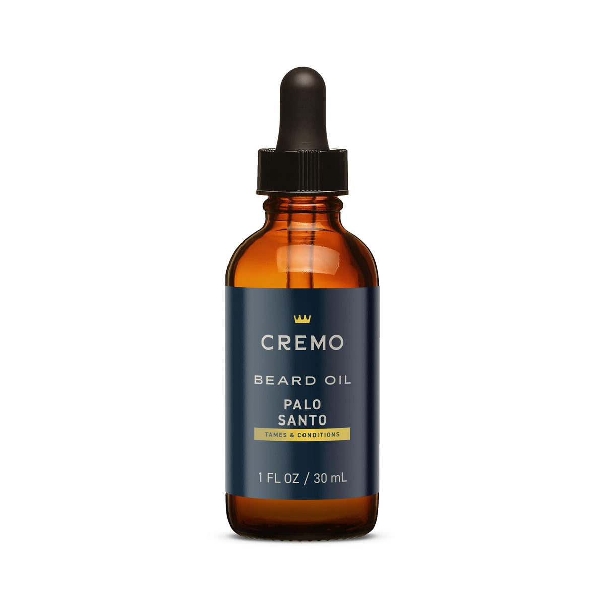 Cremo Beard Oil Palo Santo bottle delivers premium scent for smooth, hydrated beard.