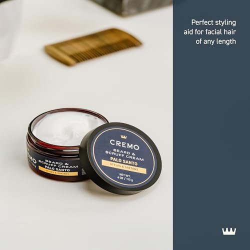 Creamy texture of Cremo Beard & Scruff Cream for easy conditioning