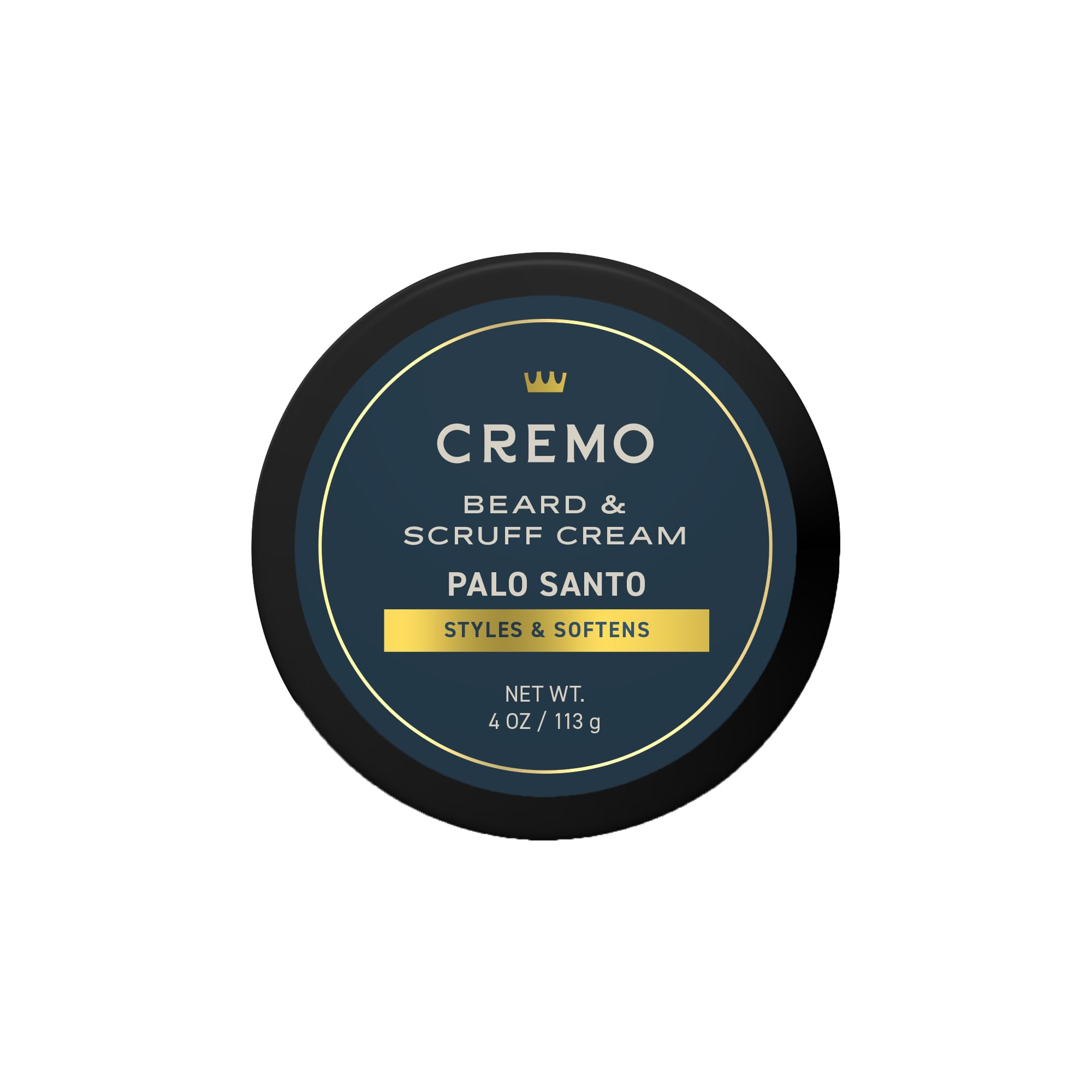 Cremo Beard & Scruff Cream Palo Santo bottle ready for light-hold styling