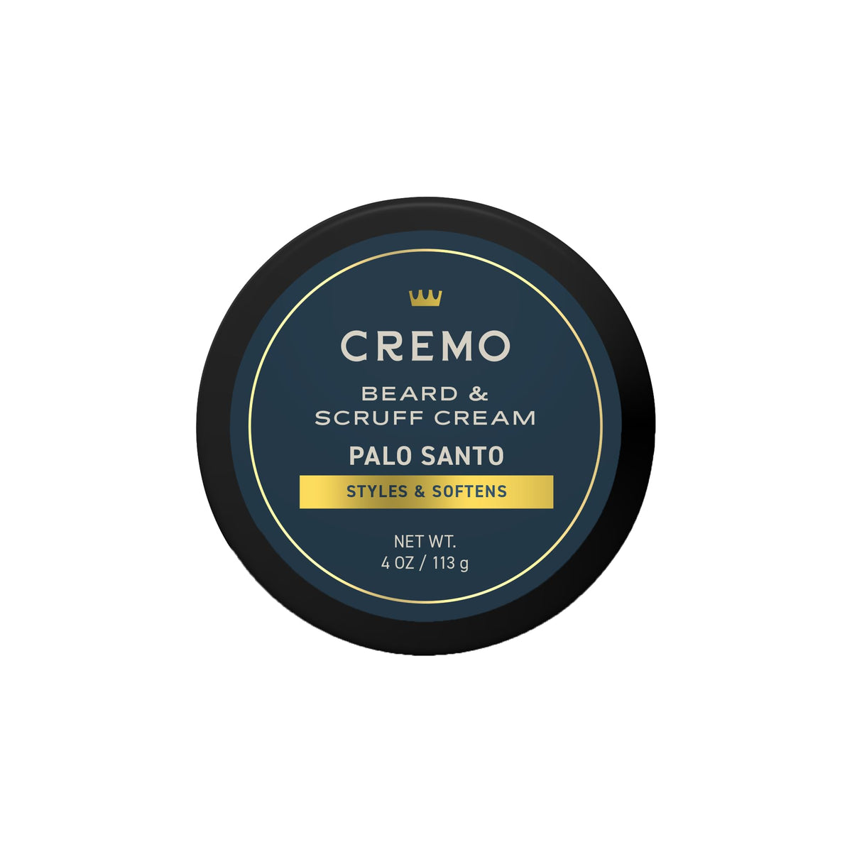 Cremo Beard & Scruff Cream Palo Santo bottle ready for light-hold styling