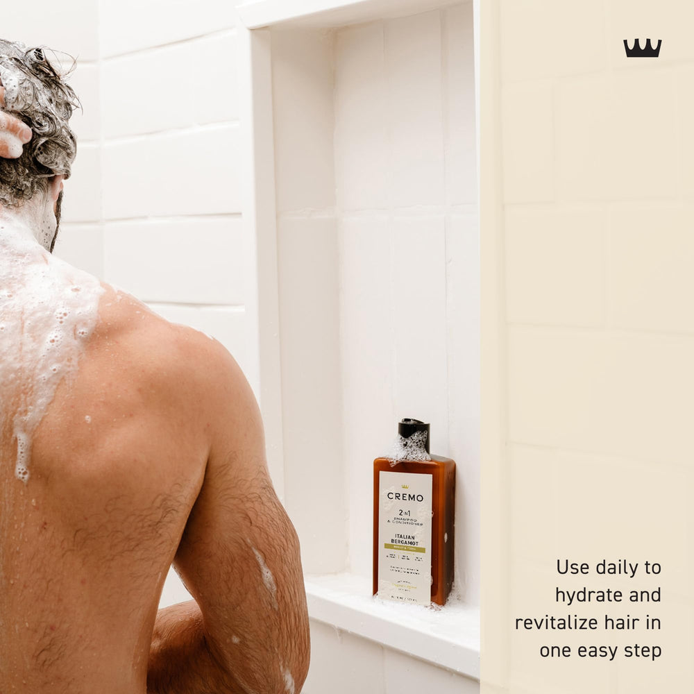 Cremo Bergamota Italiana: cabello suave y manejable tras el lavado.