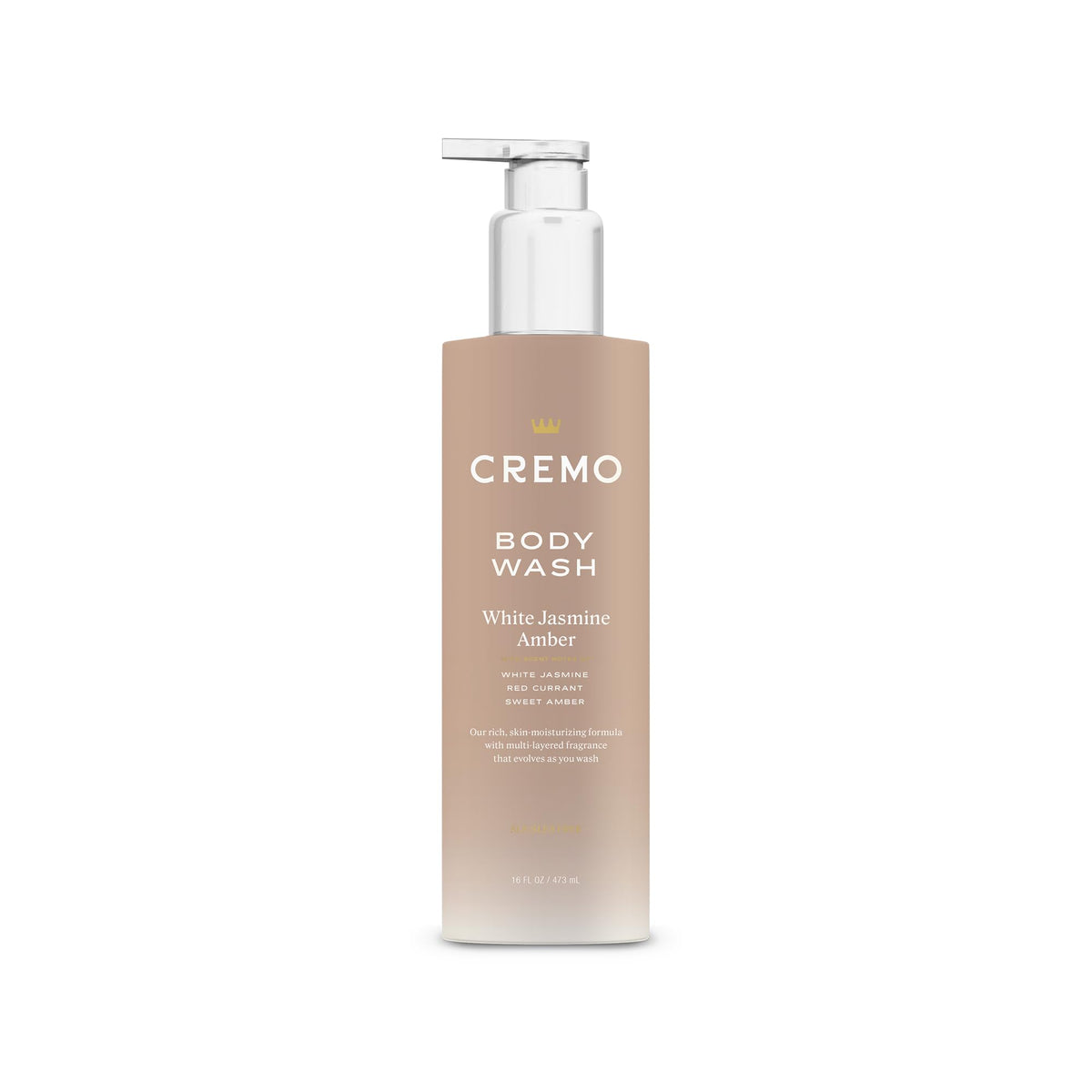 Cremo, botella de gel de ducha, experiencia envolvente para piel suave.