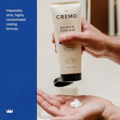 Cremo Cooling Shave Cream packaging back displays ingredients