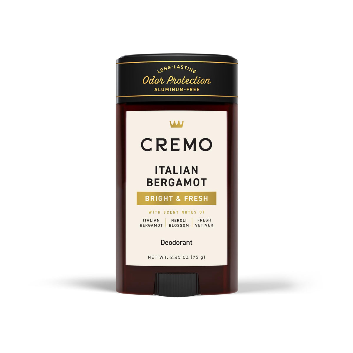 Cremo desodorante para hombre con bergamota italiana, aplicación suave en la piel