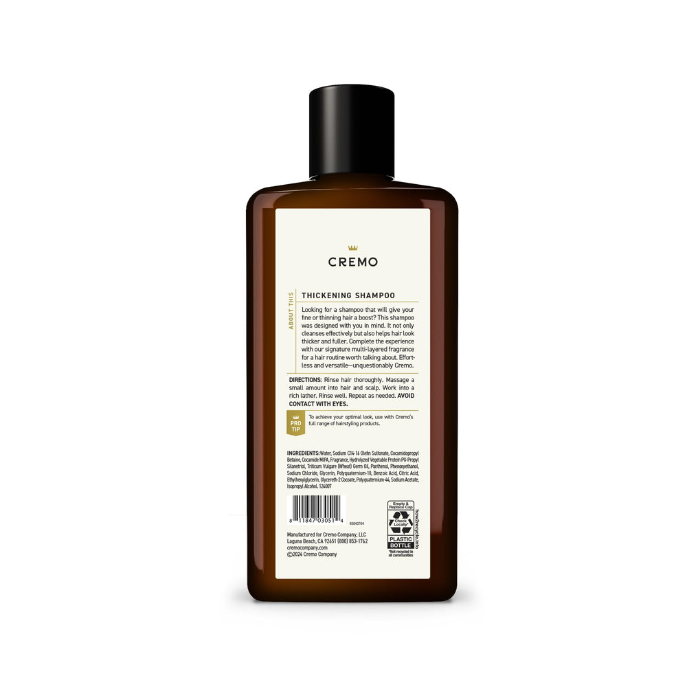 Experiencia de barbería en casa con Cremo champú enebro eucalipto para cuidado diario.