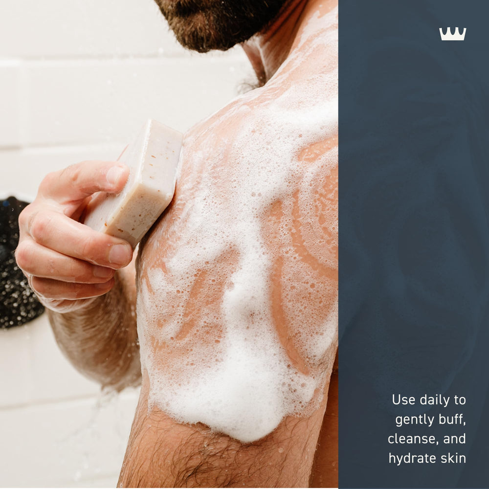 Cremo Exfoliating Body Bar multi layer fragrance evolves during wash