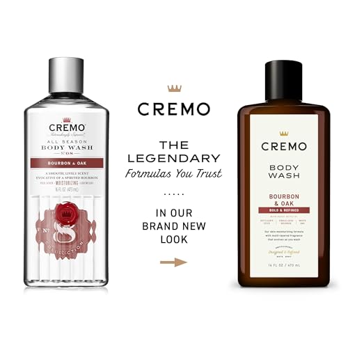 Cremo Jabon Cuerpo Bourbon y Roble: empaque varía, lujo asequible para la rutina.
