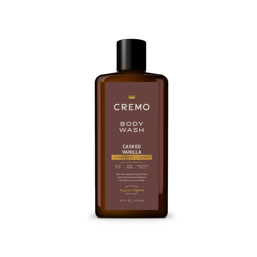 Cremo Jabón de cuerpo para hombre Vanilla cascada-espuma, limpieza suave.