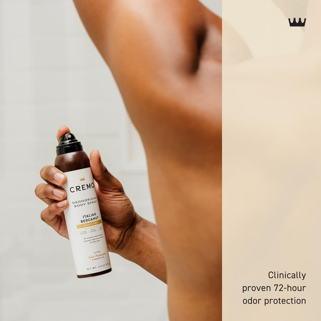 Cremo brand men grooming routine scene highlights a polished daily ritual.