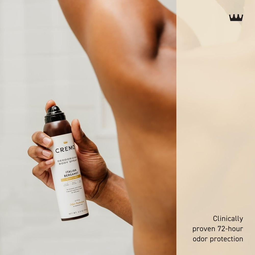 Cremo brand men grooming routine scene highlights a polished daily ritual.