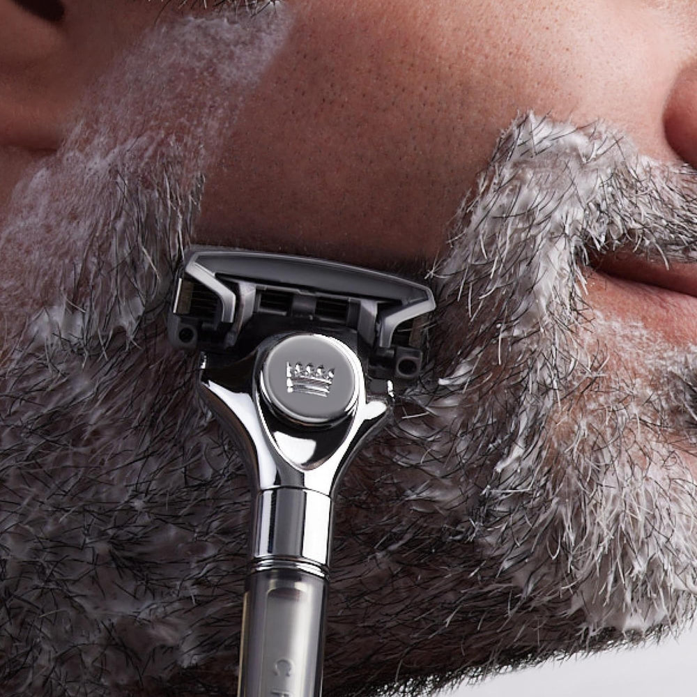 Close shave with Cremo set showing smooth skin and no irritation