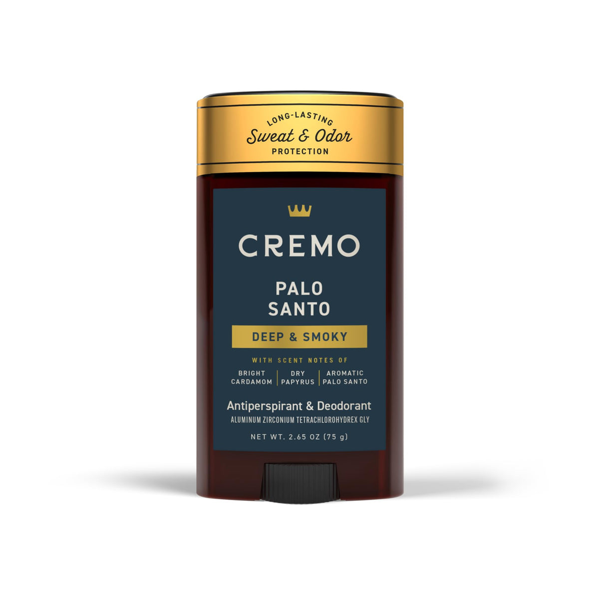Cremo Palo Santo desodorante: aplicación suave para uso diario cómodo.