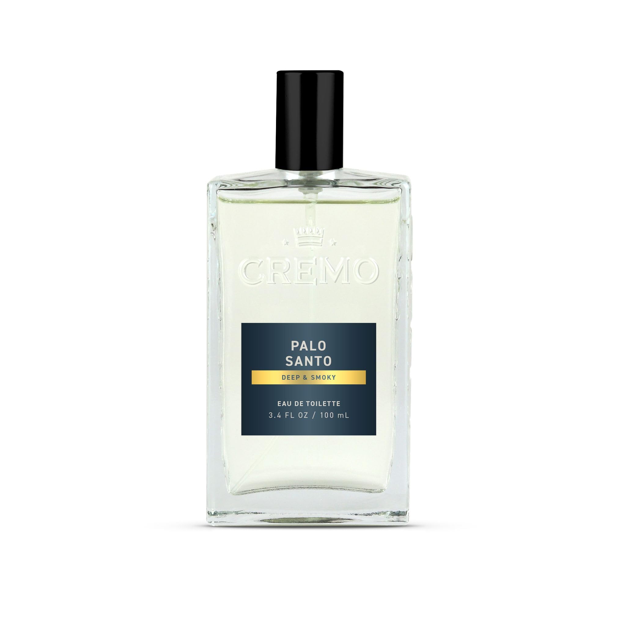 Cremo Palo Santo Cologne top notes with cardamom for a bright, daily-energizing opening.