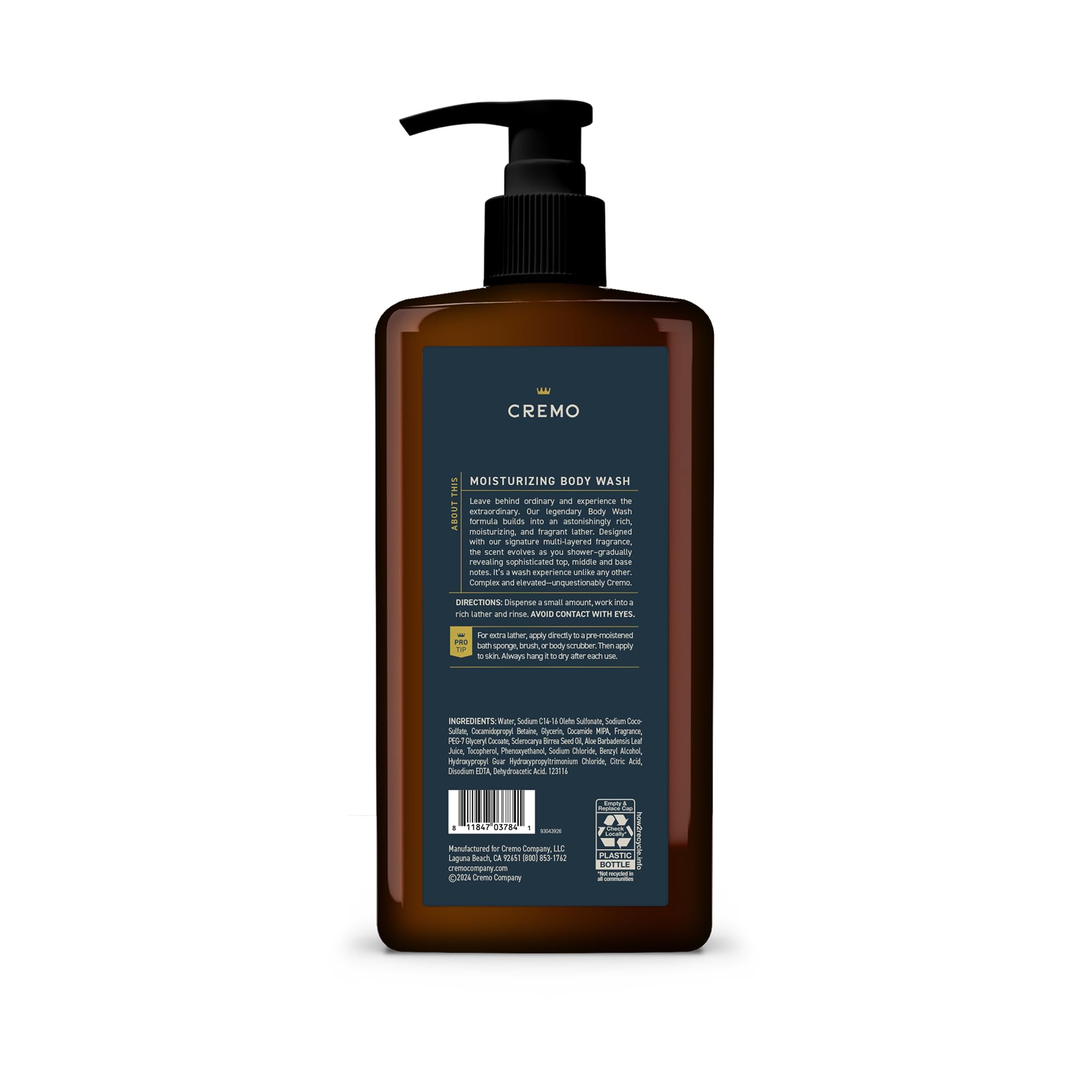 Envase elegante de Cremo Palo Santo, diseño práctico