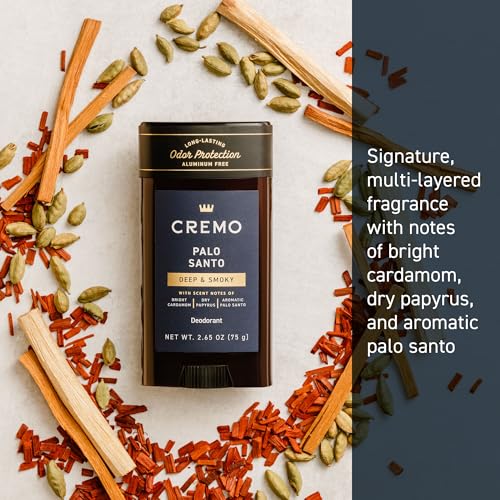 Fragrance notes of cardamom and papyrus in Palo Santo scent