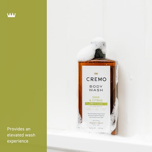 Cremo Sage and Citrus fragrance unfolds during wash