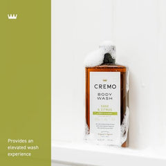 Cremo Sage and Citrus fragrance unfolds during wash