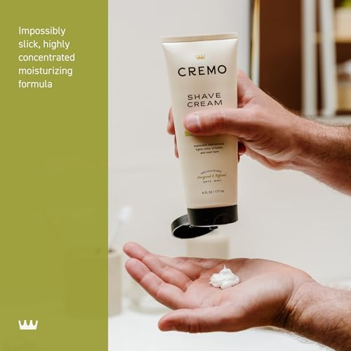 Cremo Sage & Citrus scent image highlights refreshing, cooling finish during shaving