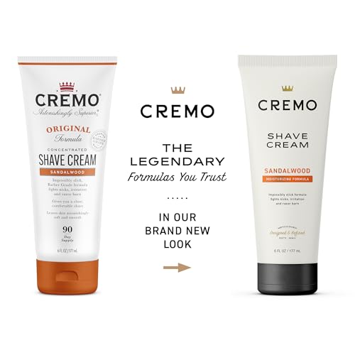 Cremo Sandalwood Shave Cream foam close-up highlighting rich lather for smoother passes.