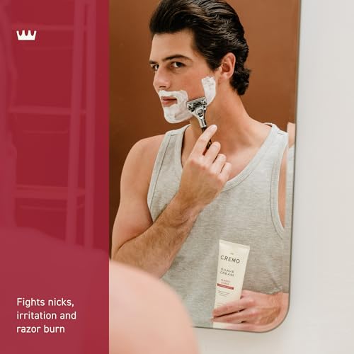 Two-pack boxes of Cremo shaving cream for men on display.