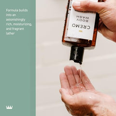 Cremo shower gel delivers cleansing without sticky residue after use.