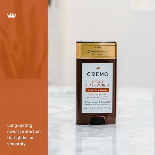 Fragancia sofisticada de Cremo Spice & Black Vanilla para uso diario.