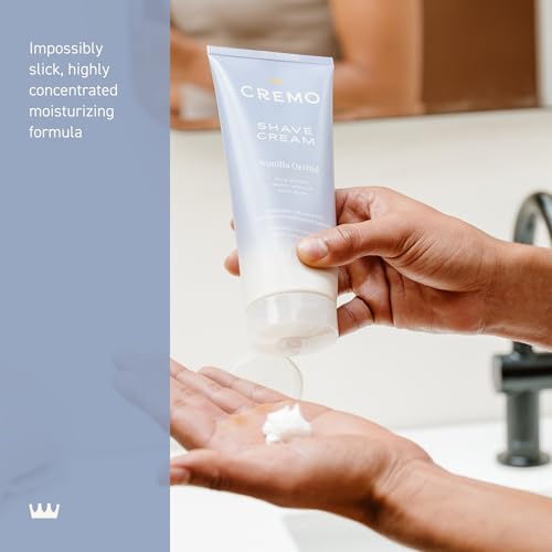 Luxurious cream with orchid vanilla musk scent enhances shaving routine