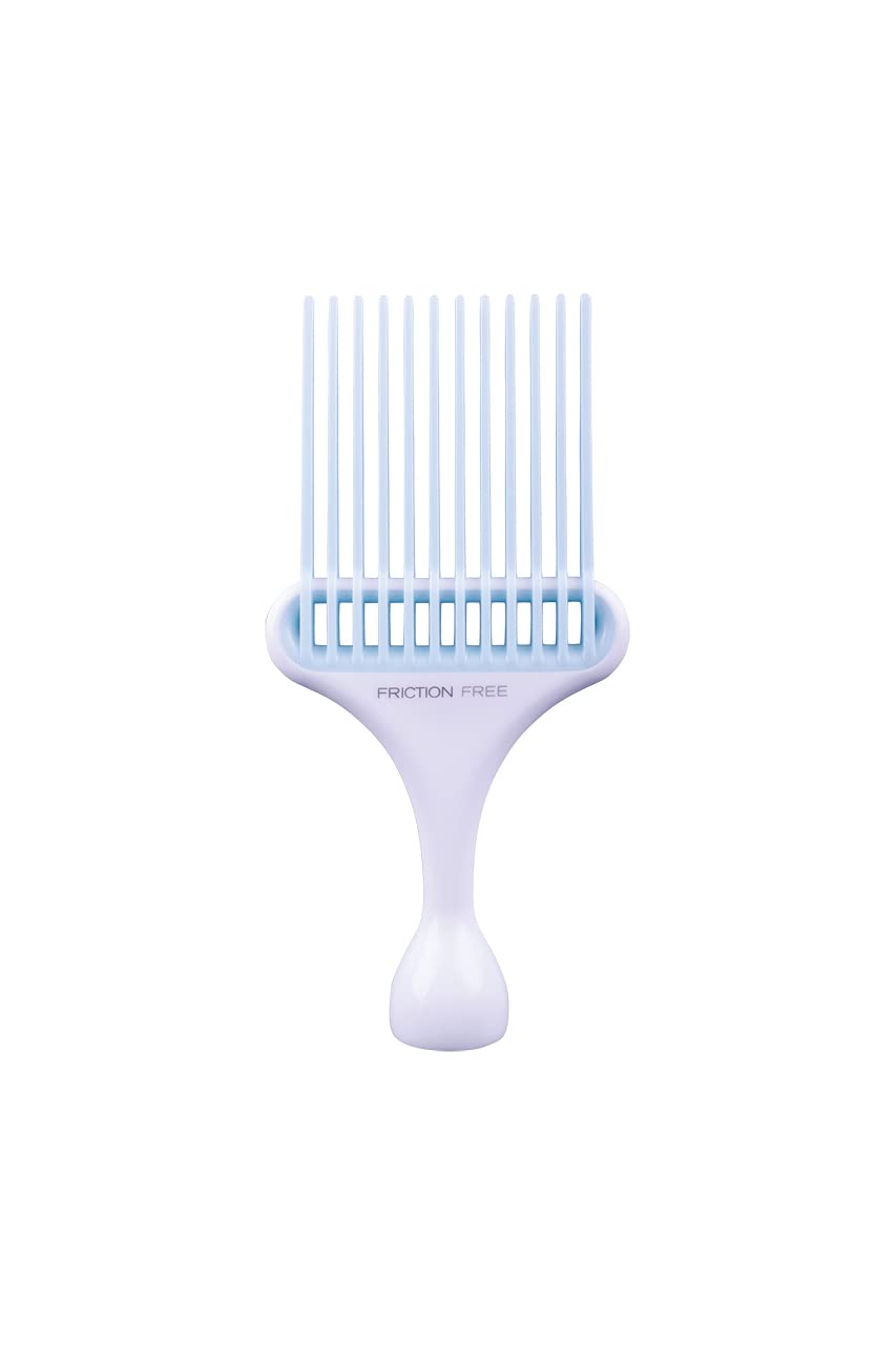 Cricket Friction Free Pick Comb close-up showing wide teeth for gentle detangling.