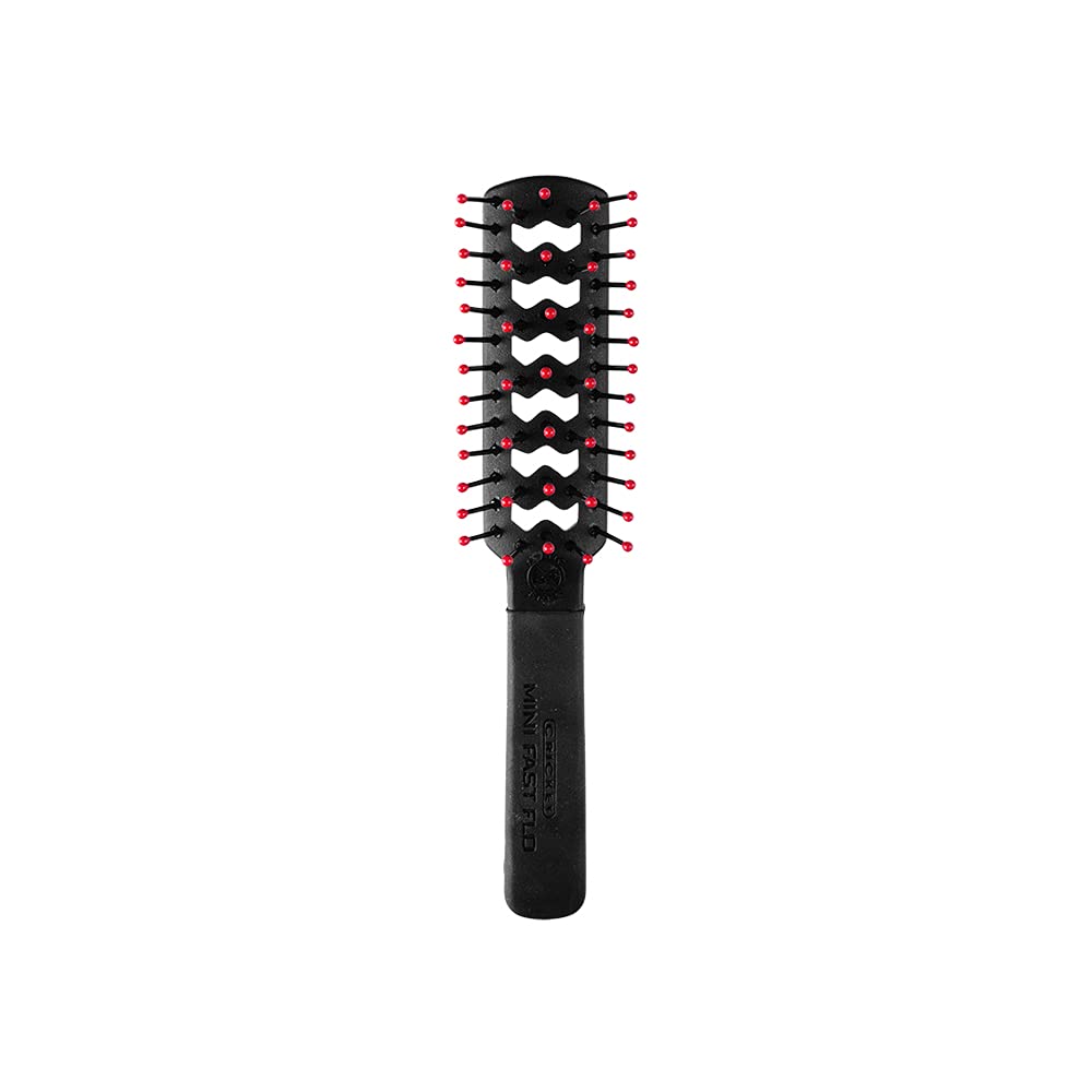 Cricket Static Free Mini Fast Flo Vent Brush front view for travel-ready styling and quick drying