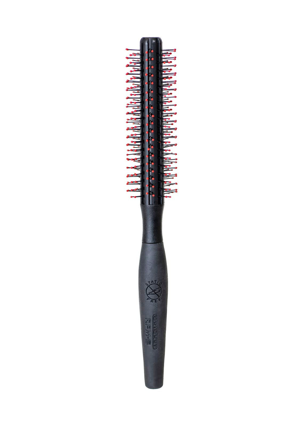Cricket Static Free RPM 8-Row Round Brush curling for smooth, frizz-free results.