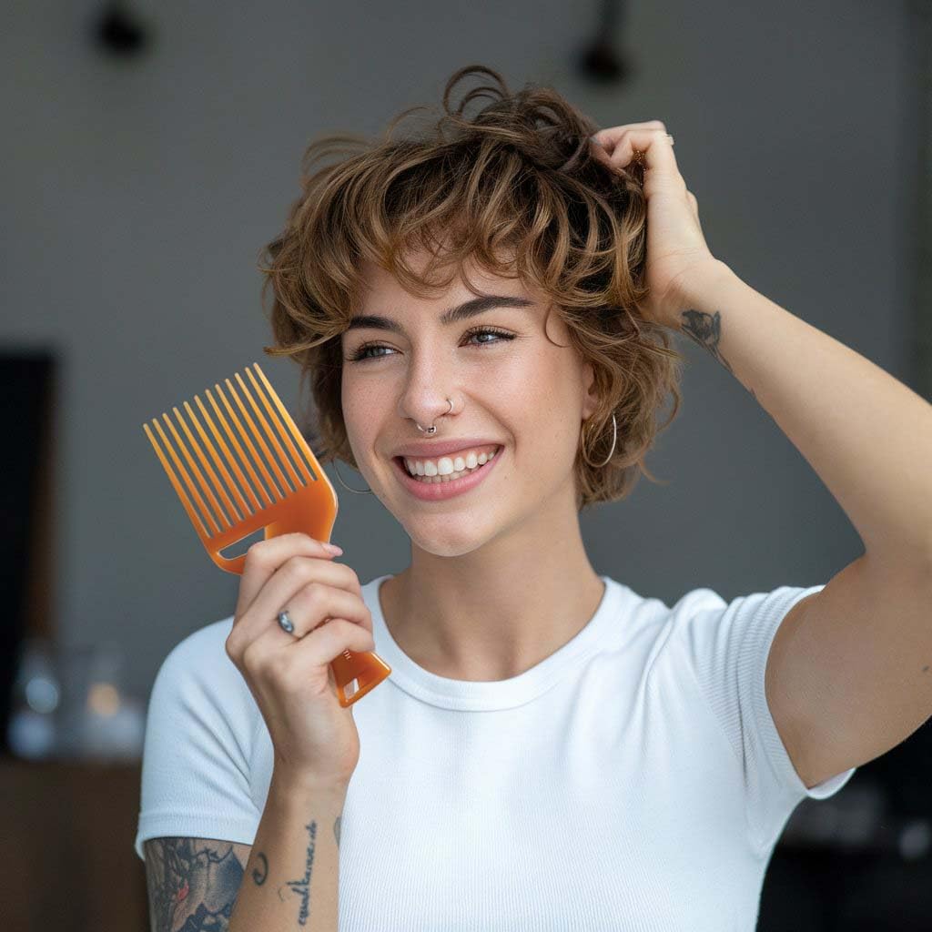 Cricket Ultra Smooth Hair Pick wide-teeth detangles gently for smooth styling.