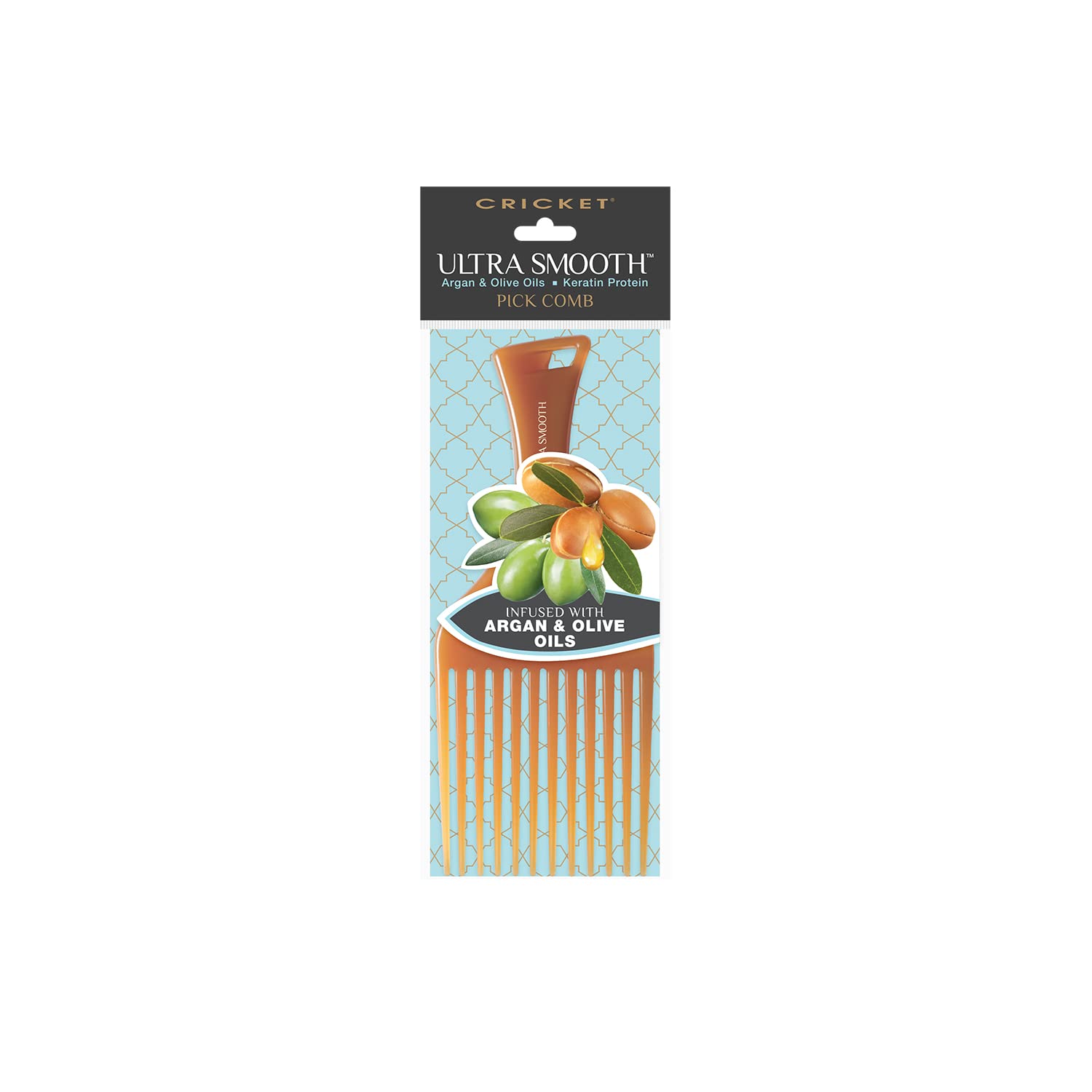 Cricket Ultra Smooth Hair Pick glides easily through hair without snagging.