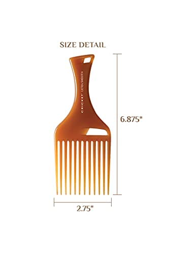 Cricket Ultra Smooth Hair Pick frizz-reducing action delivers glossy, manageable hair.