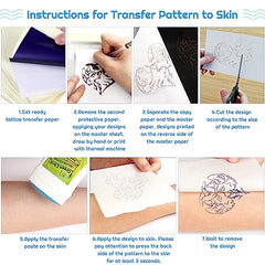 Cridoz A4 tattoo transfer paper size fits standard stencil workflows.