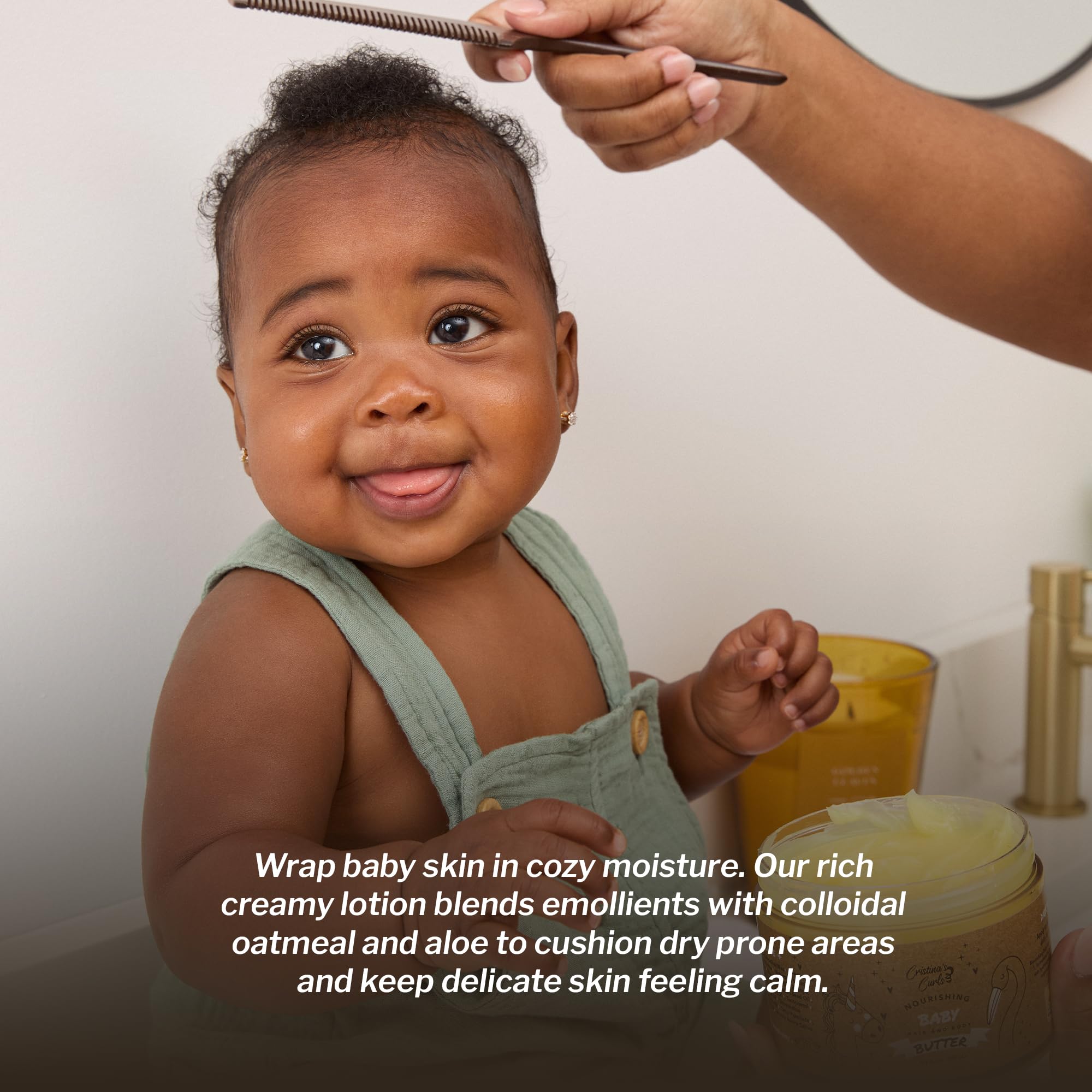 Final moisture step after bath with Cristina's Curls butter.
