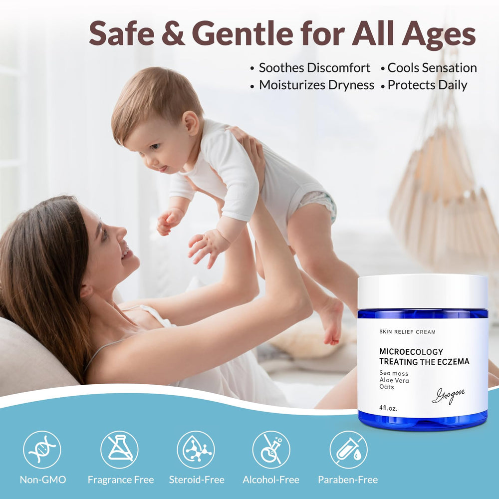 Crogooe crema eczema con avena coloidal, calma irritaciones de piel seca.
